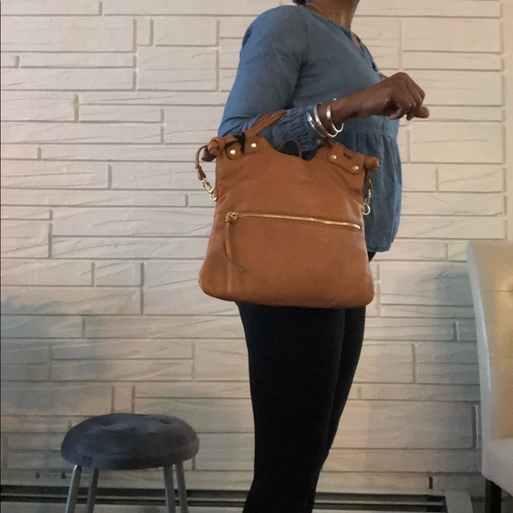 Pietro Satchel Hand made bag Made in NY since 1982. Color: Camel 💯 leather - Picture 2 of 7